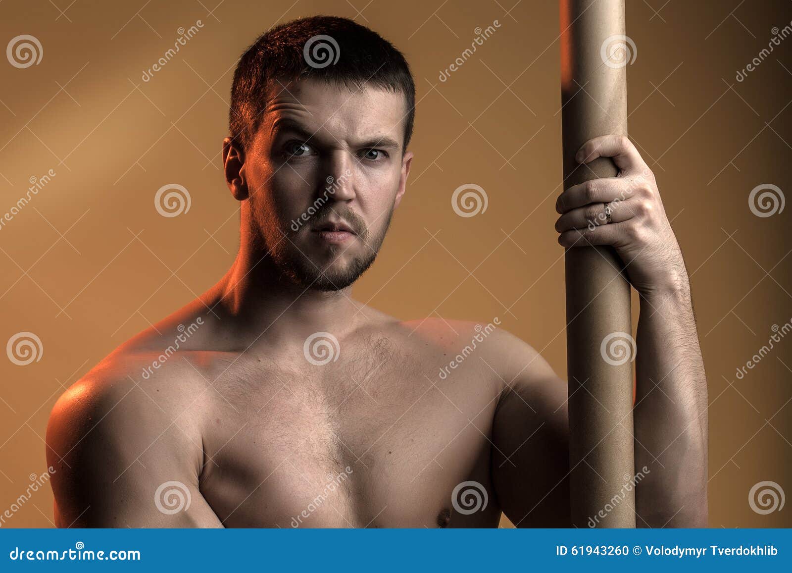 Muscular man with crossbar stock photo. Image of pectoral - 61943260