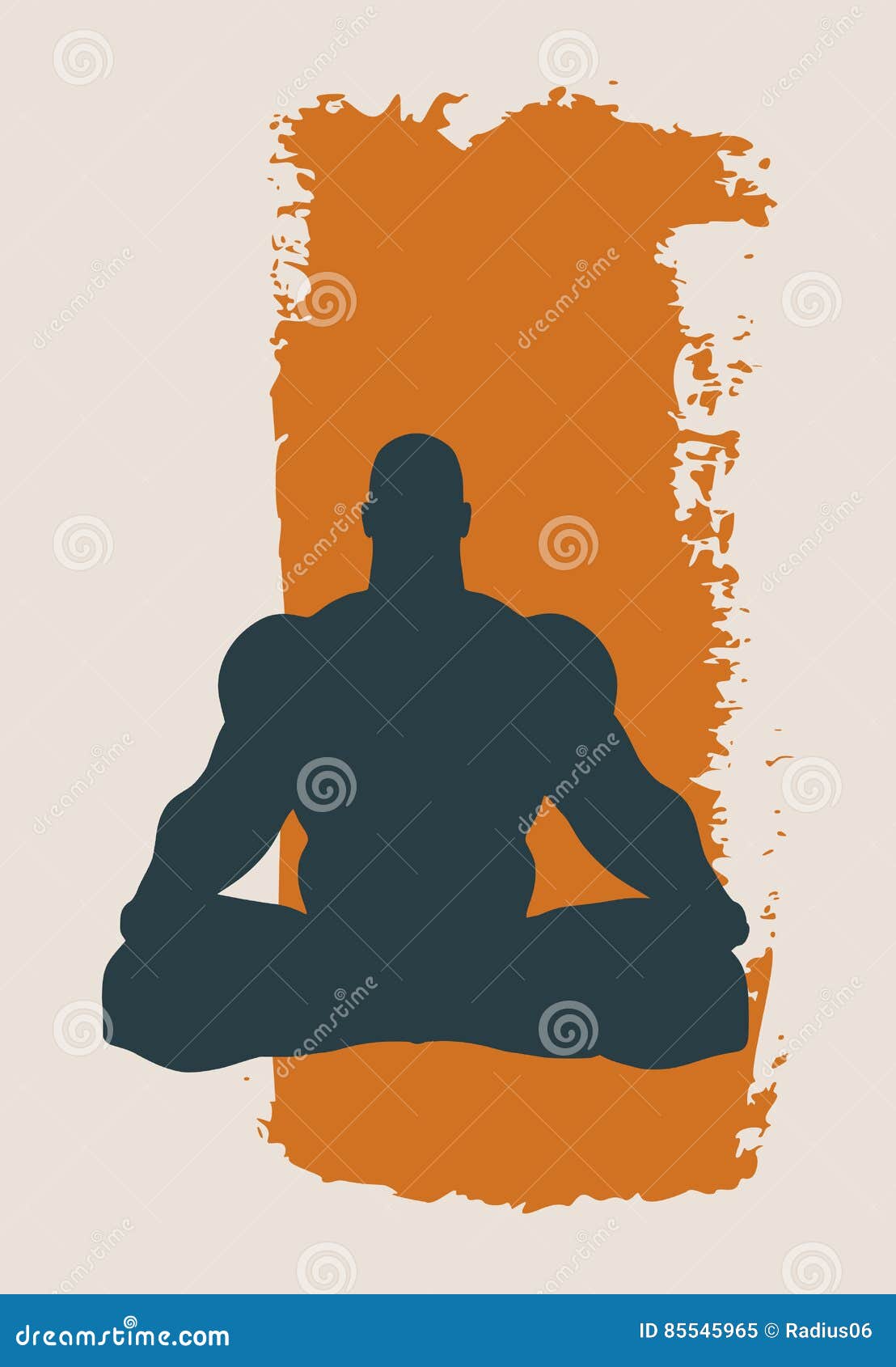 Muscular man meditation. stock vector. Illustration of pose - 40 Muscular man meditation. stock vector. Illustration of pose - 40