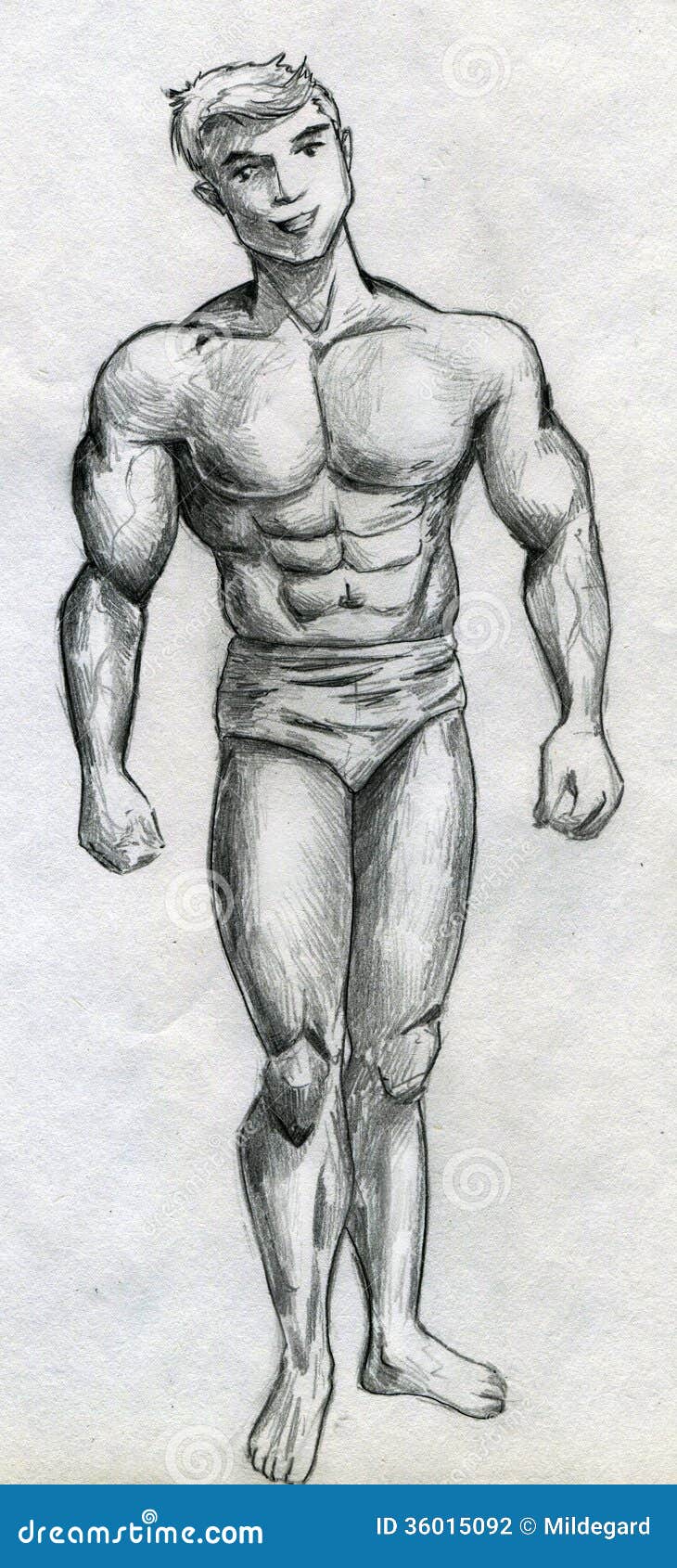 Muscular man stock illustration. Illustration of body - 36015092