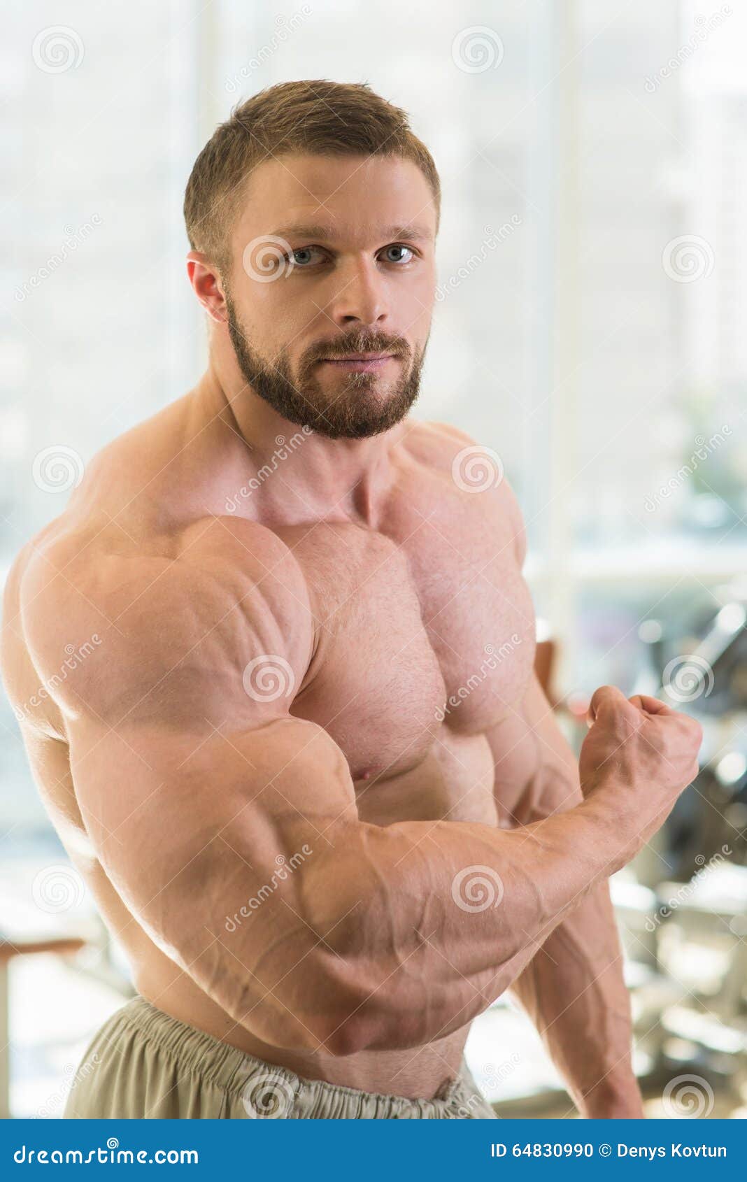 Muscular man. stock photo. Image of lusty, hand, person - 64830990