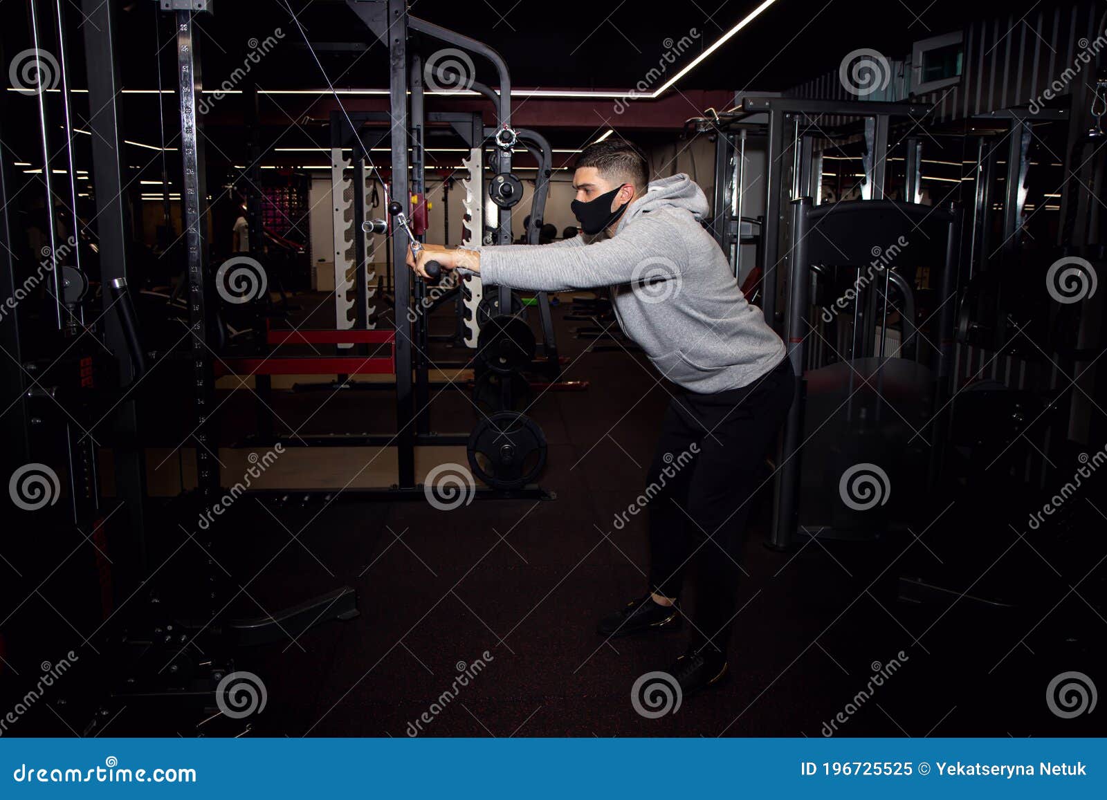 Chest Workout With Cables - Stock Image - Everypixel