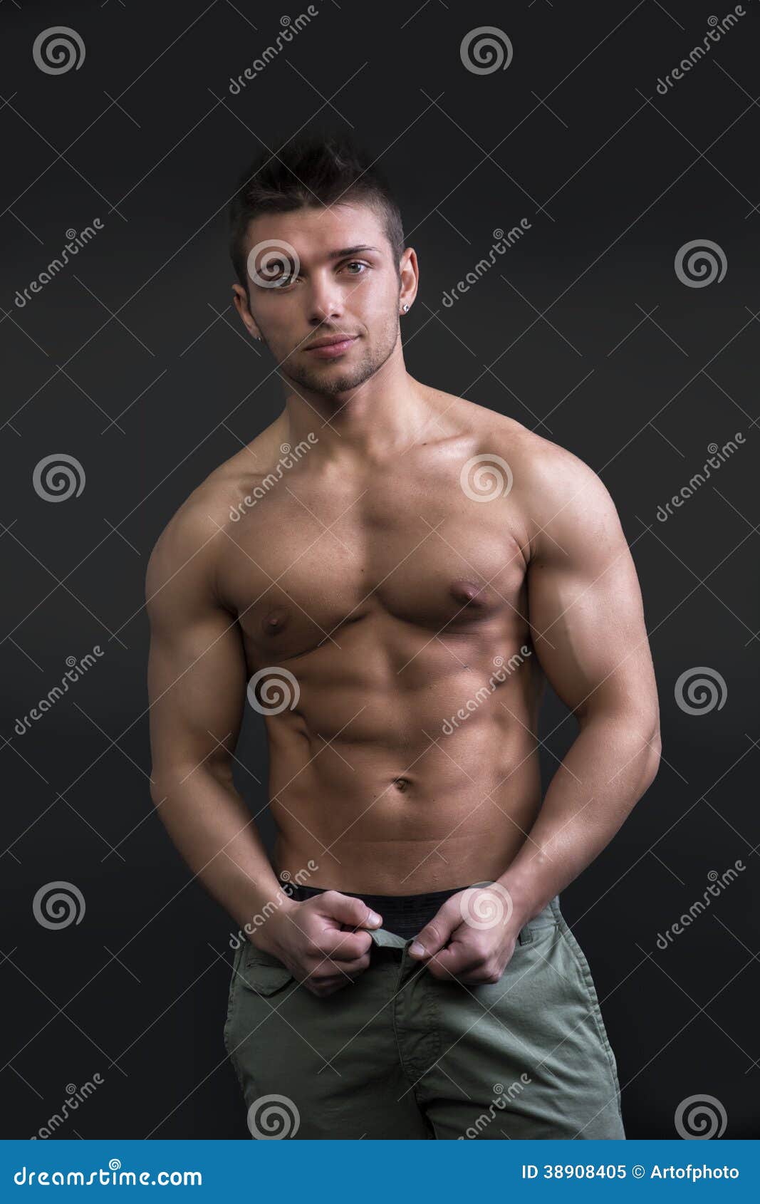 Young semi-naked body stock photo. Image of healthy 