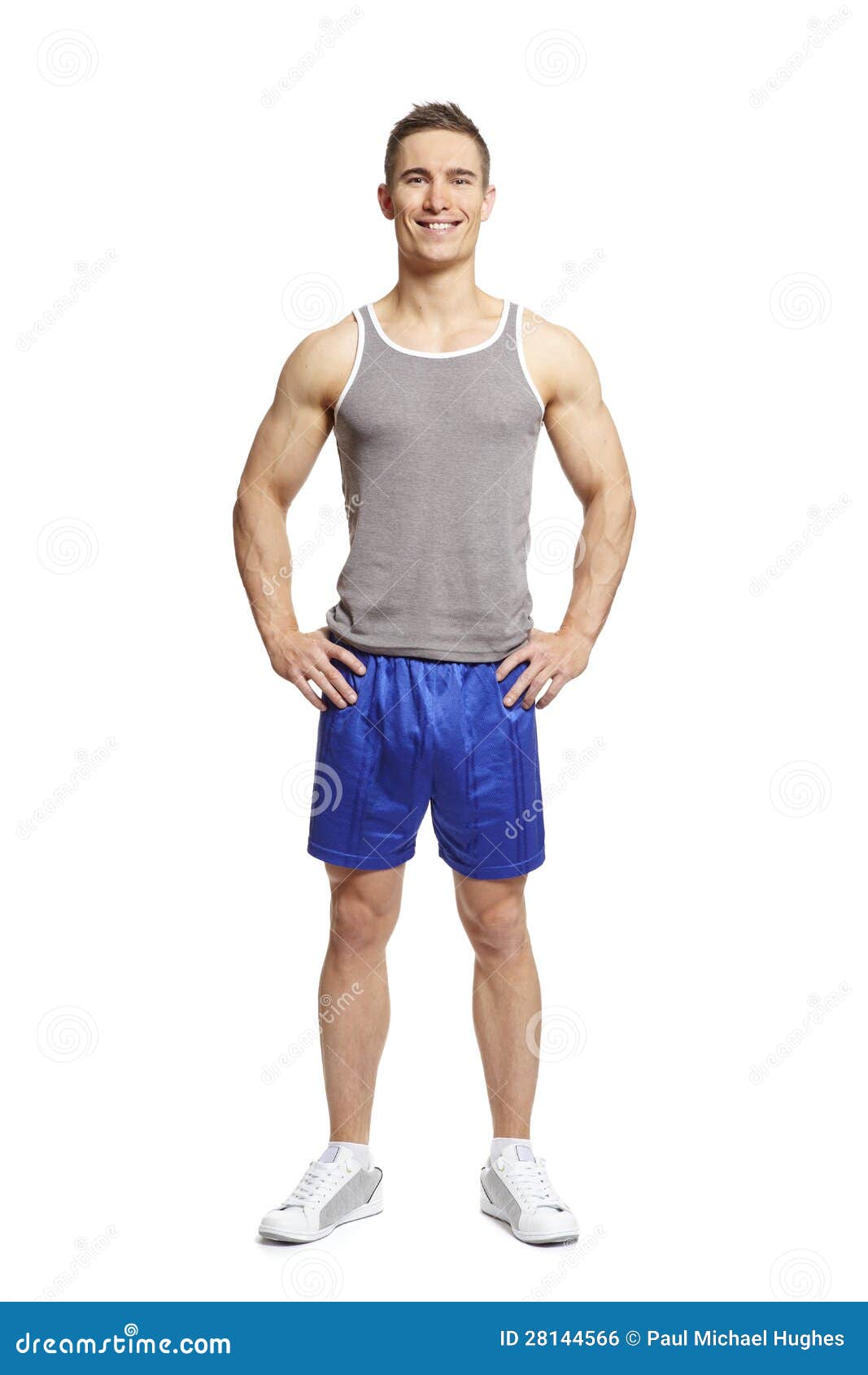 Muscular Young Man in Sports Outfit Stock Photo - Image of confidently ...