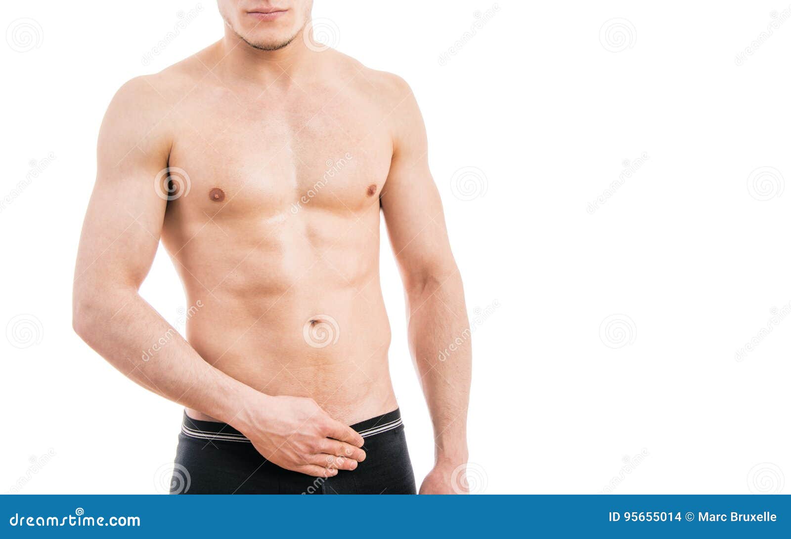 Muscular Young Man Wearing Boxer Briefs Stock Photo Image of male