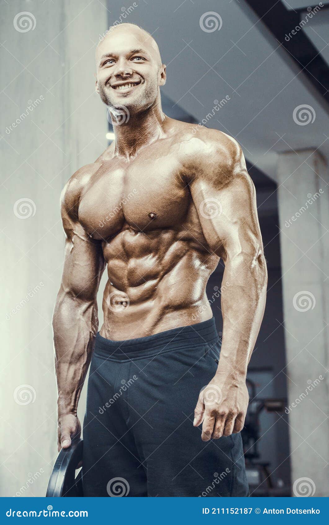 Musculation Homme Athlétique Musculation Image stock - Image du