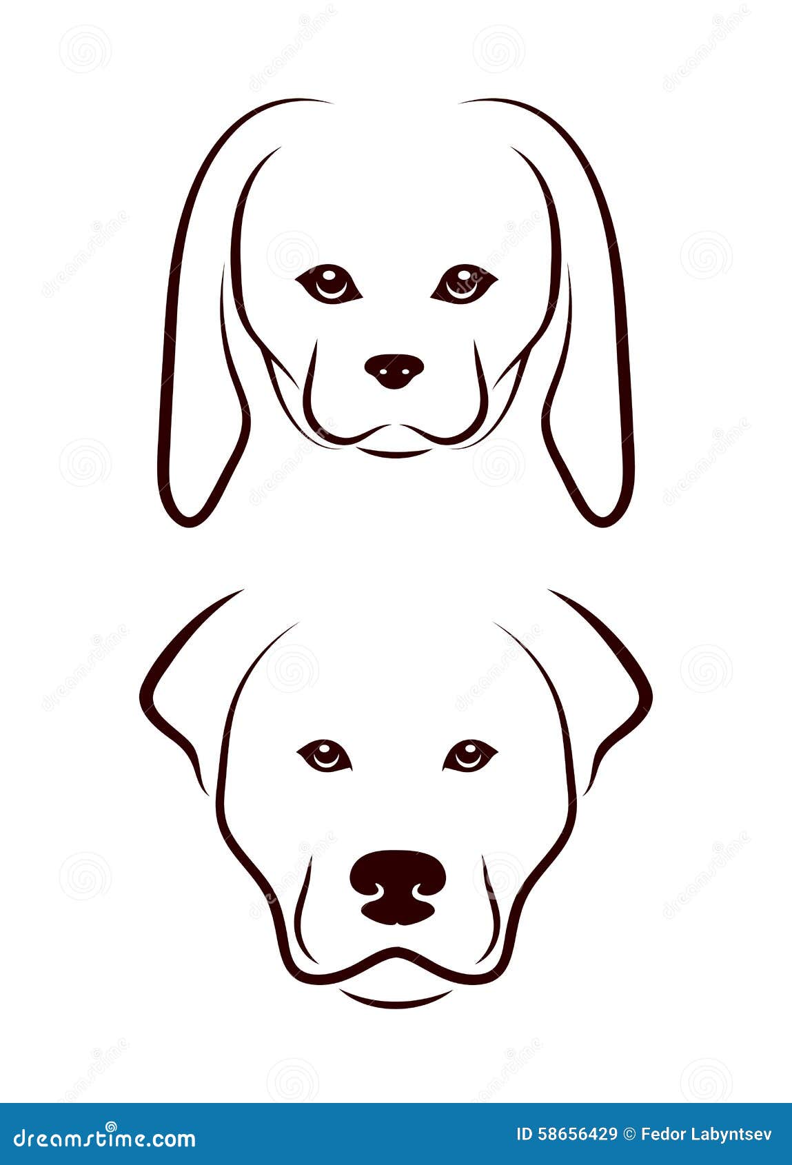 Museau D Un Dessin De Chien Illustration De Vecteur Illustration Du Createur Serieux