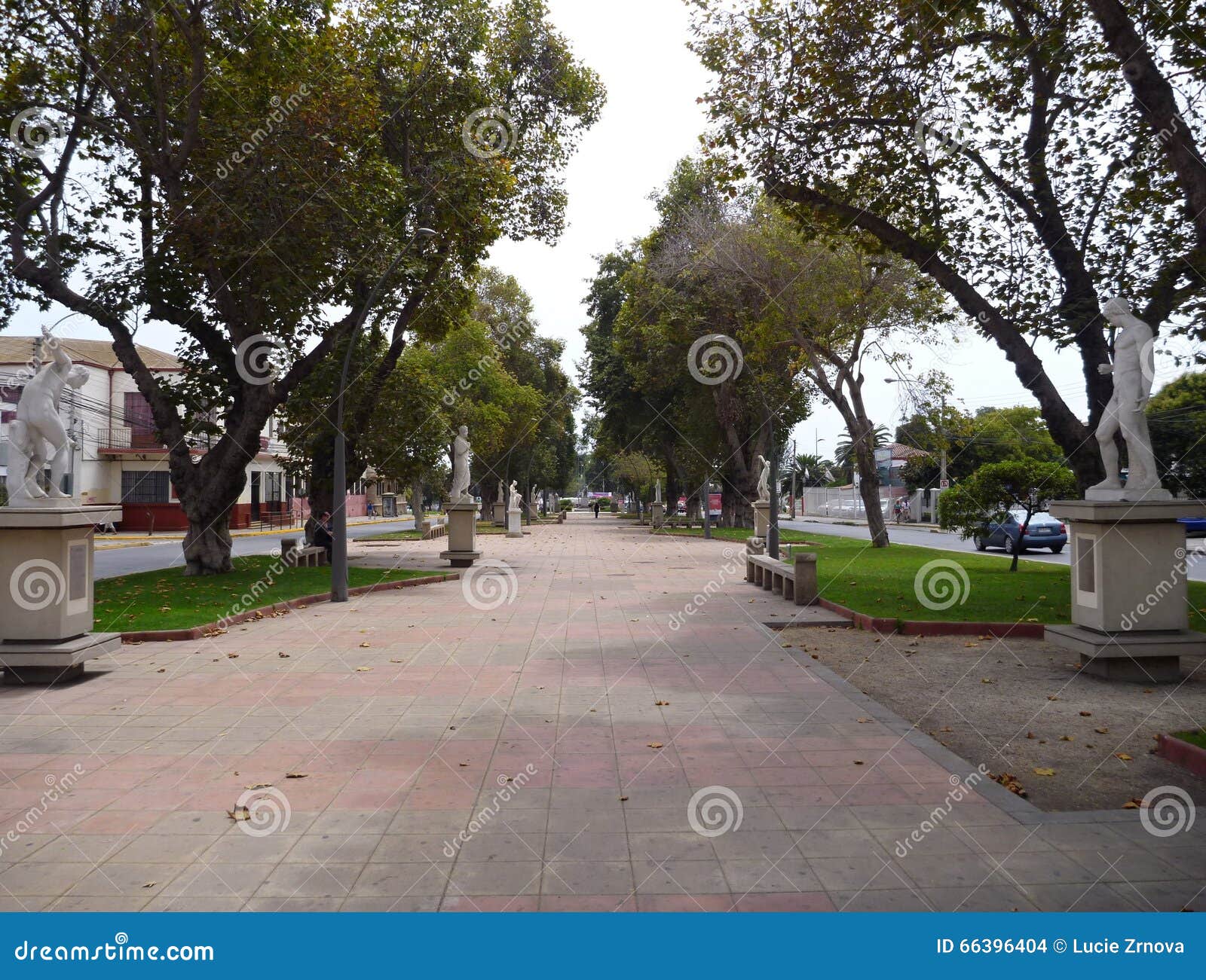 museo al aire libre square with sculptures in la serena