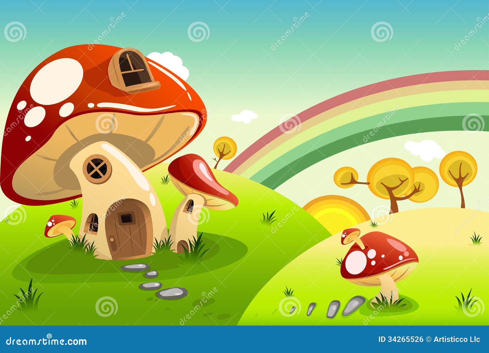 mushroom house clipart - photo #40