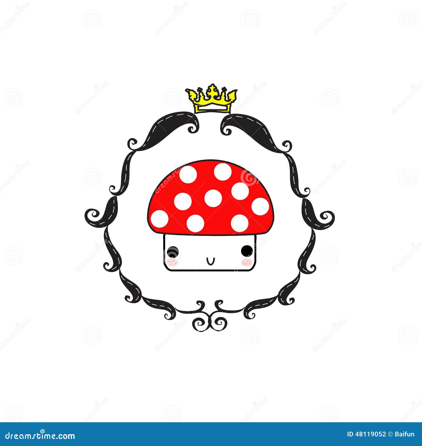 Mushroom king color stock vector. Illustration of fungus 48119052