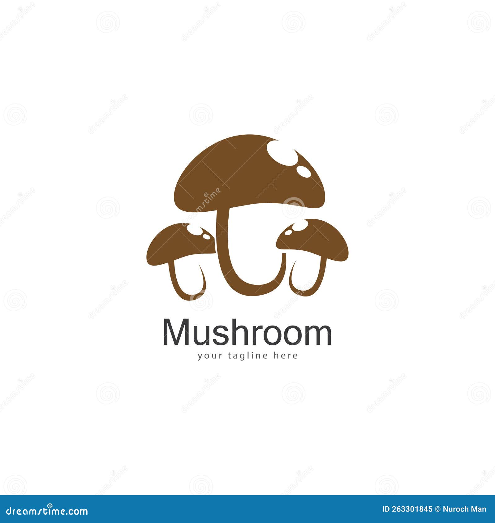 Mushroom Logo Vector Design Template. Stock Vector Illustration of icon, badge 263301845