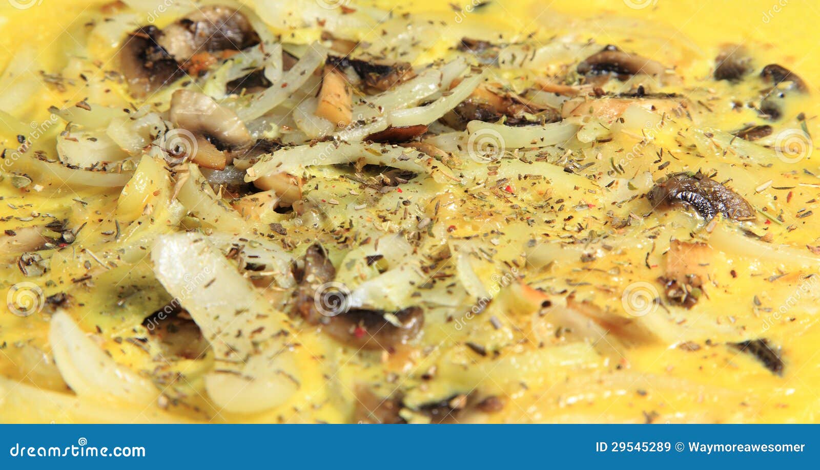 Mushroom and Onion Omelet stock image. Image of onions 29545289