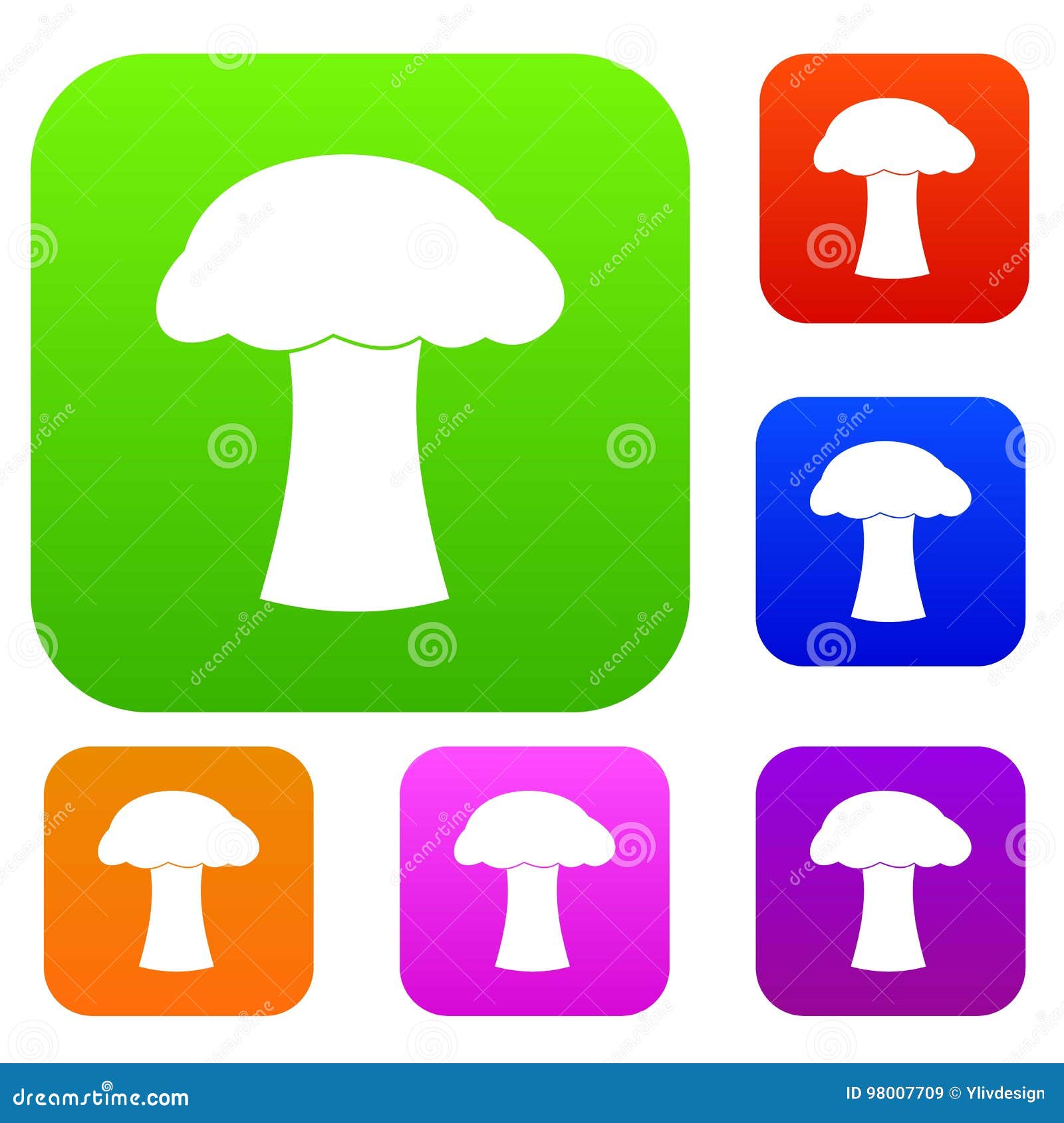 Mushroom set collection stock vector. Illustration of gourmet - 98007709