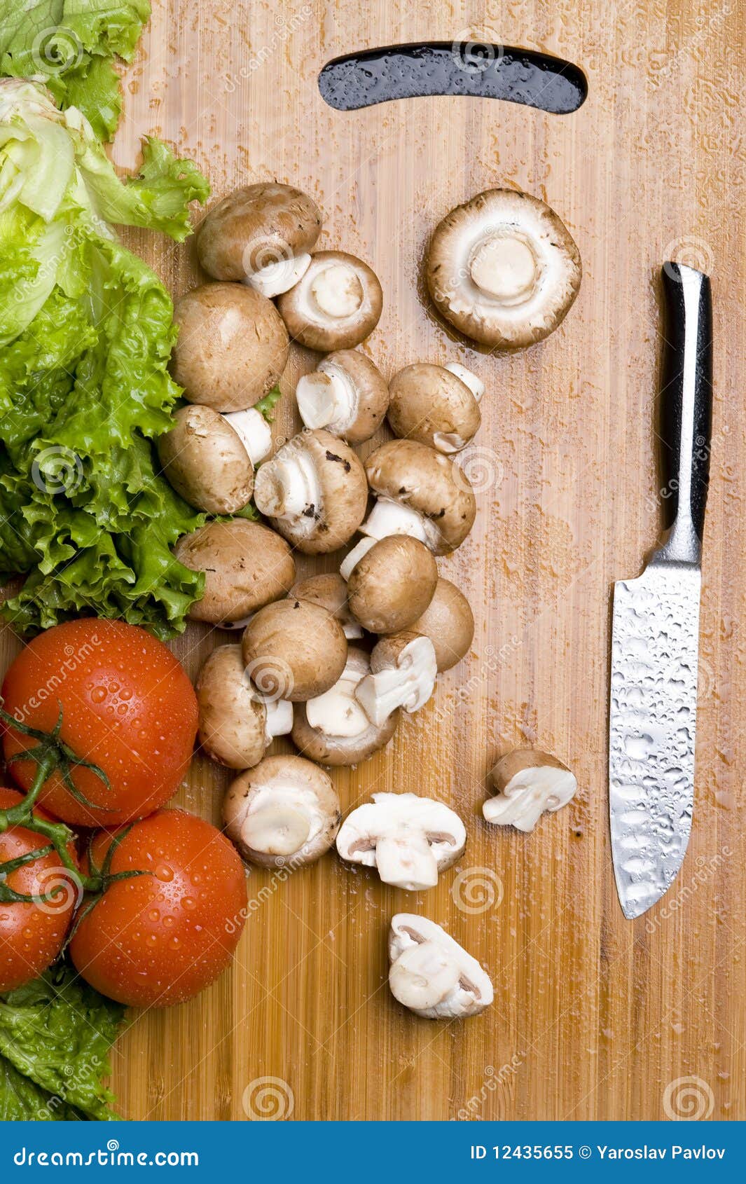 Mushroom and vegetable stock image. Image of kitchen 12435655