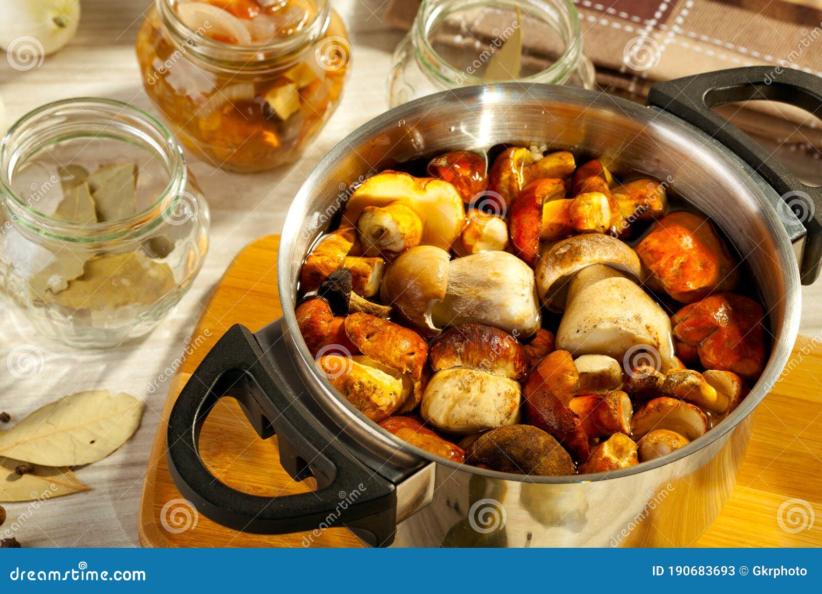 Mushrooms Marinated in Vinegar Stock Image Image of edible, appetizer