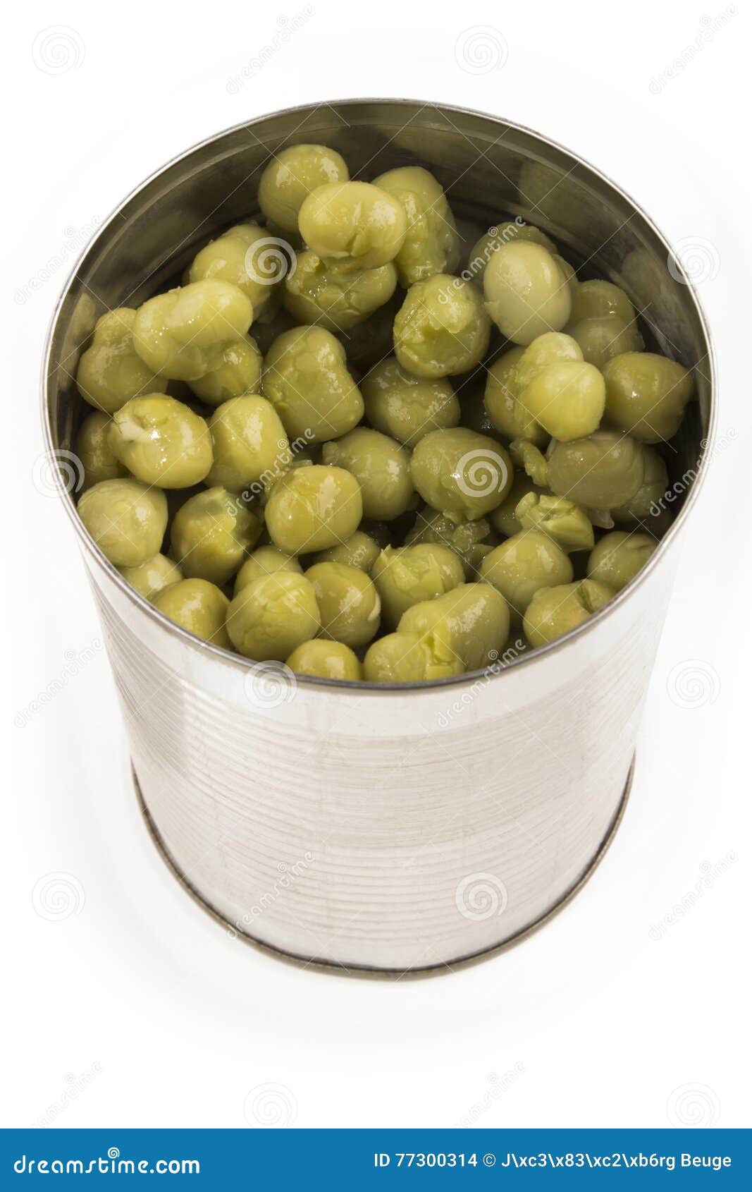 Mushy Pea in a Aluminum Can Stock Photo Image of silver, canned 77300314