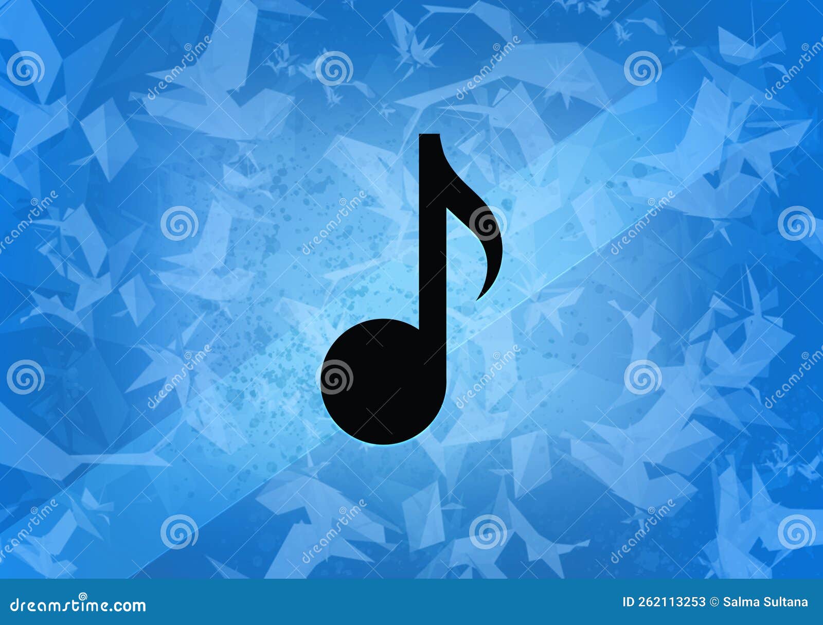 Music Aesthetic Abstract Icon on Blue Background Stock Image Image of