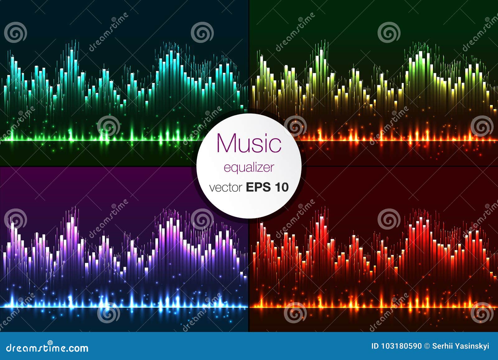 Music Beat Vector. Green Lights Background. Abstract Equalizer. Stock  Vector - Illustration of bright, background: 103180590