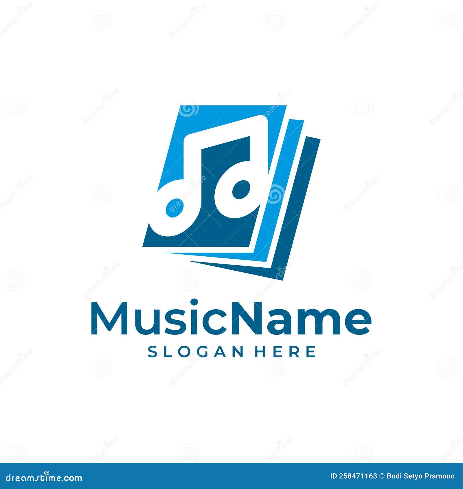 Music Book Logo Template Design Vector, Emblem, Design Concept