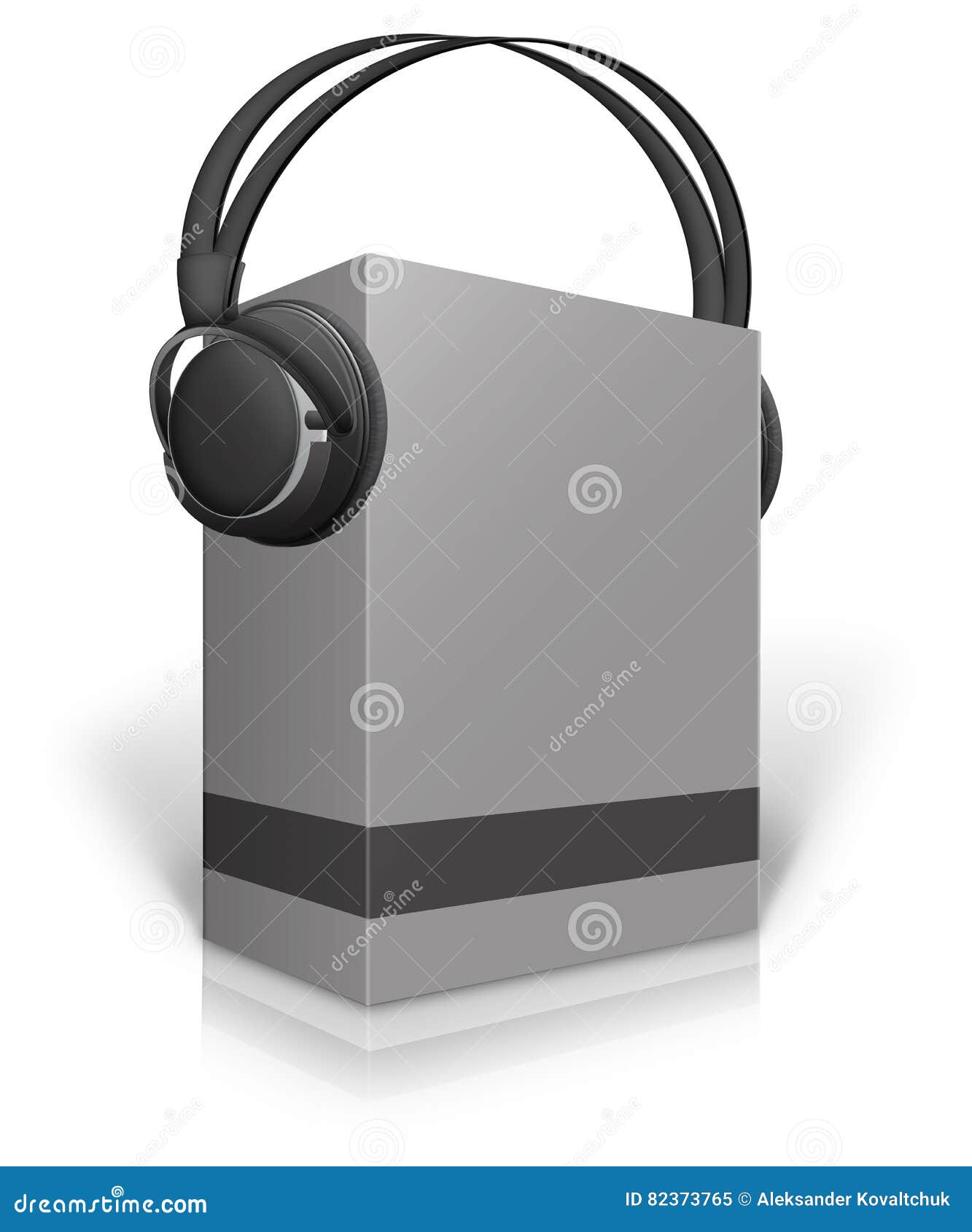 Music Box and Headphones stock illustration. Illustration of design