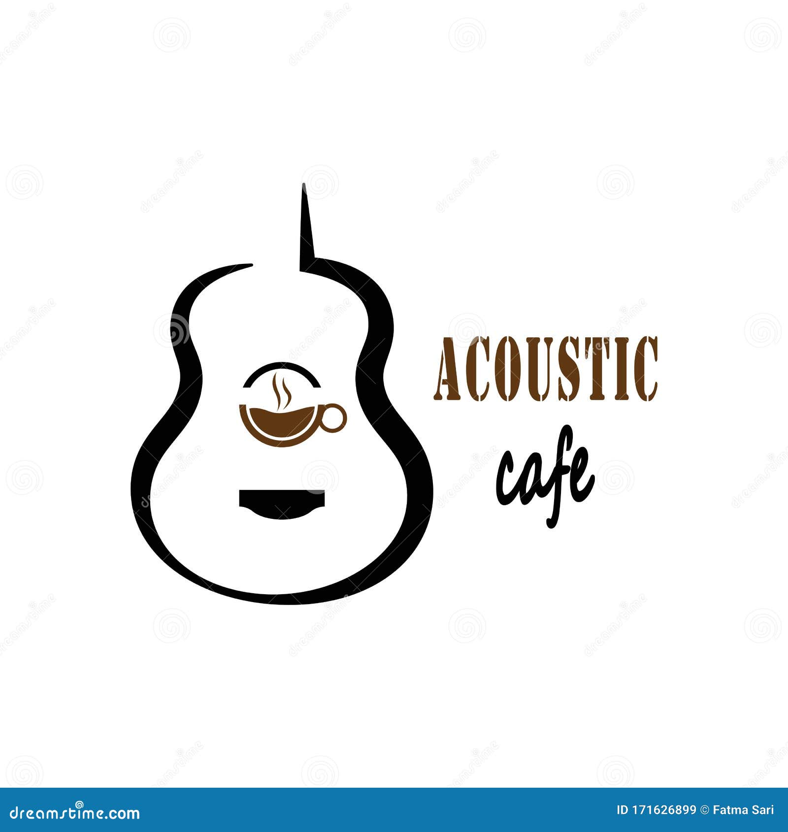 Music Cafe Logo Creative Vector Icon Stock Vector Illustration of brown, cappuccino 171626899