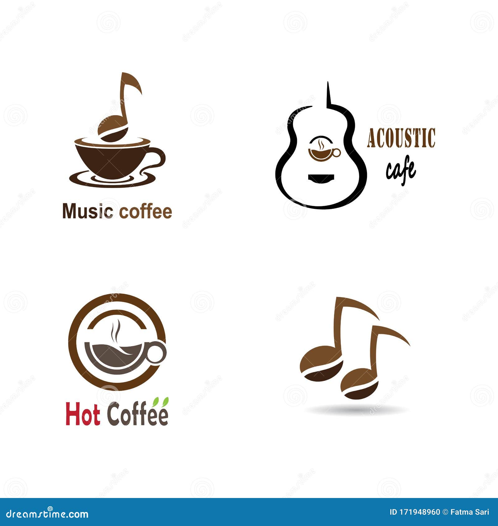 Music Cafe Logo Creative Vector Icon Stock Vector Illustration of vector, cafeteria 171948960