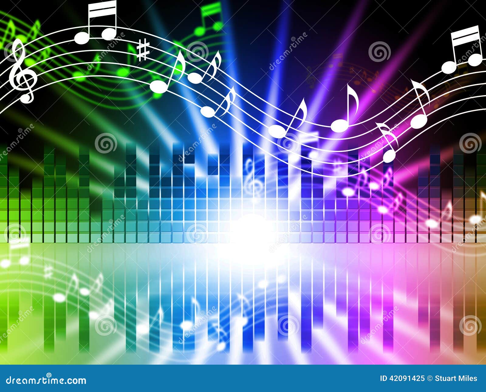 Music Colors Background Means Songs Singing and Musical Stock Illustration  - Illustration of bright, playing: 42091425