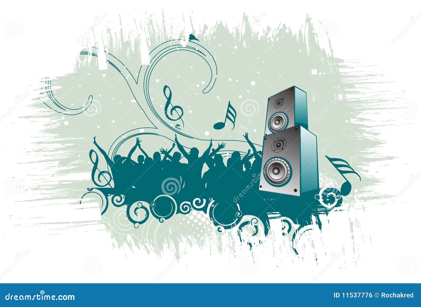 Music concept stock vector. Illustration of dance, disco 11537776