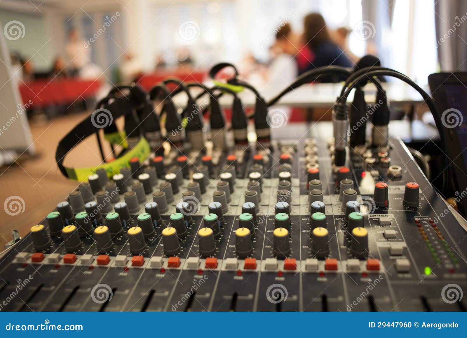 Music console stock photo. Image of studio, people, plug 29447960