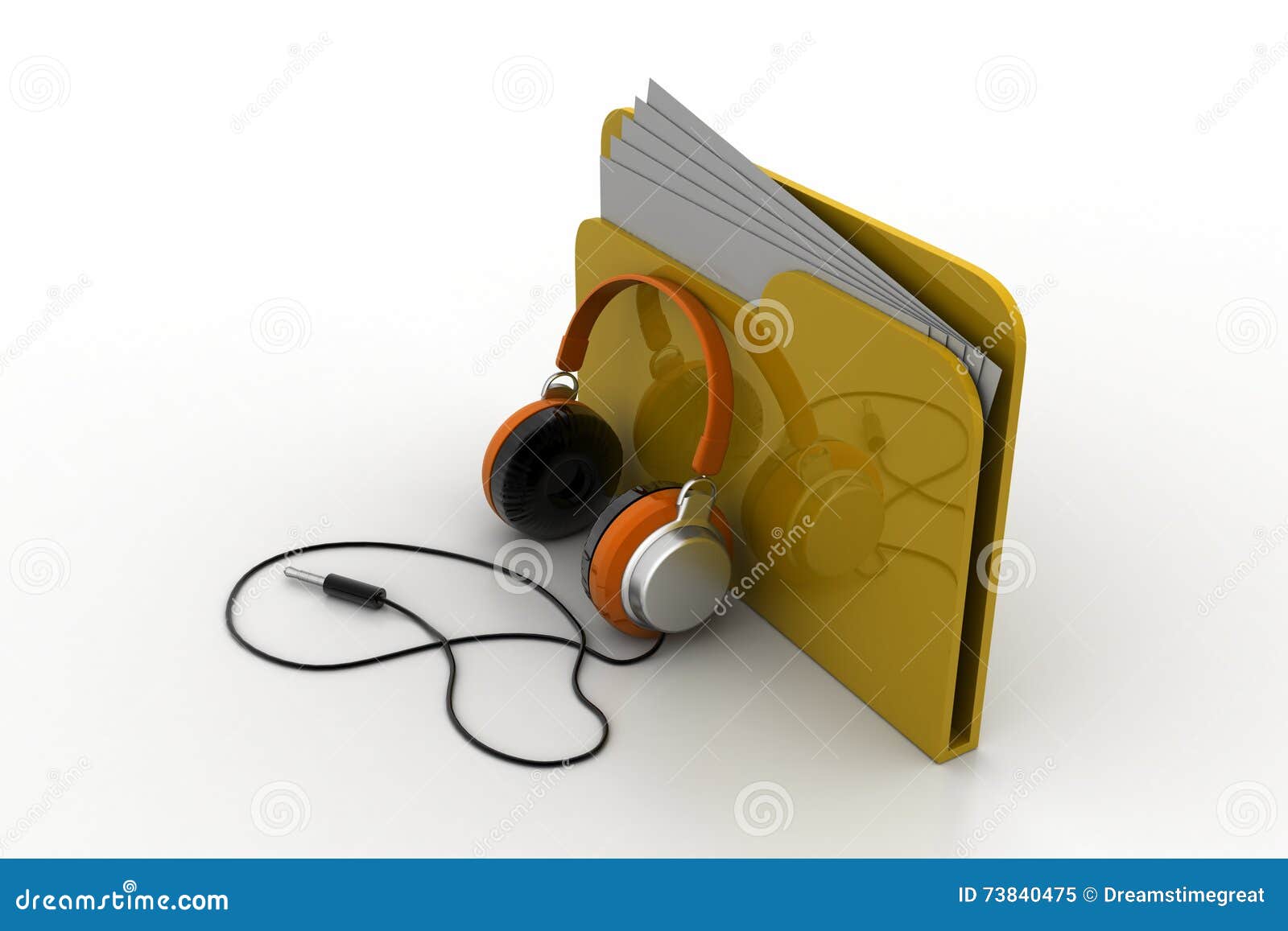 Music file folder stock illustration. Illustration of store 73840475