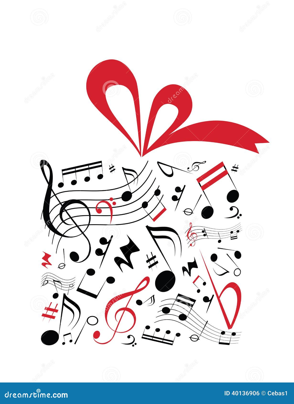 Music gift stock vector. Illustration of anniversary 40136906