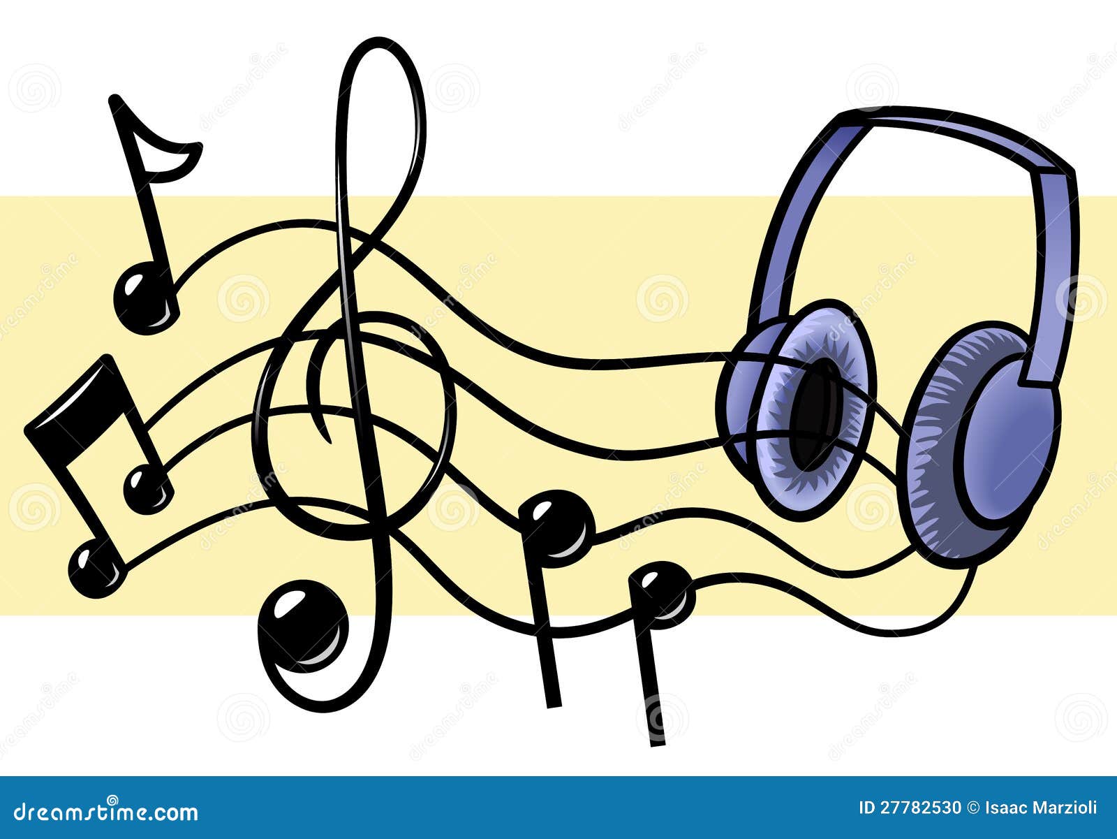 Music and Headphones stock vector. Illustration of scale - 27782530