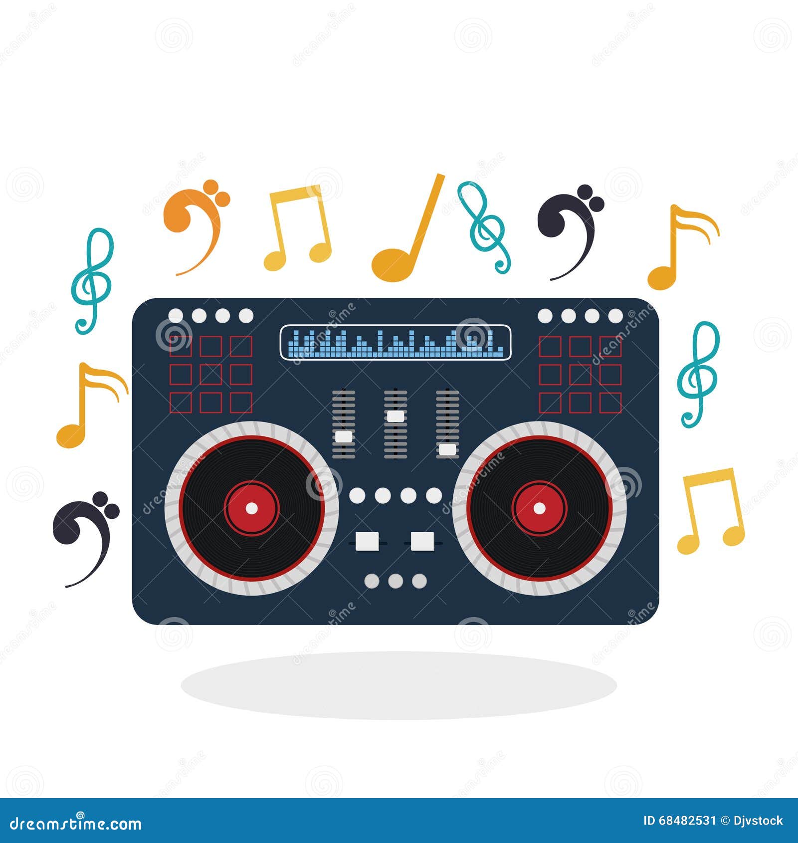 Music icon design stock vector. Illustration of vector - 68482531