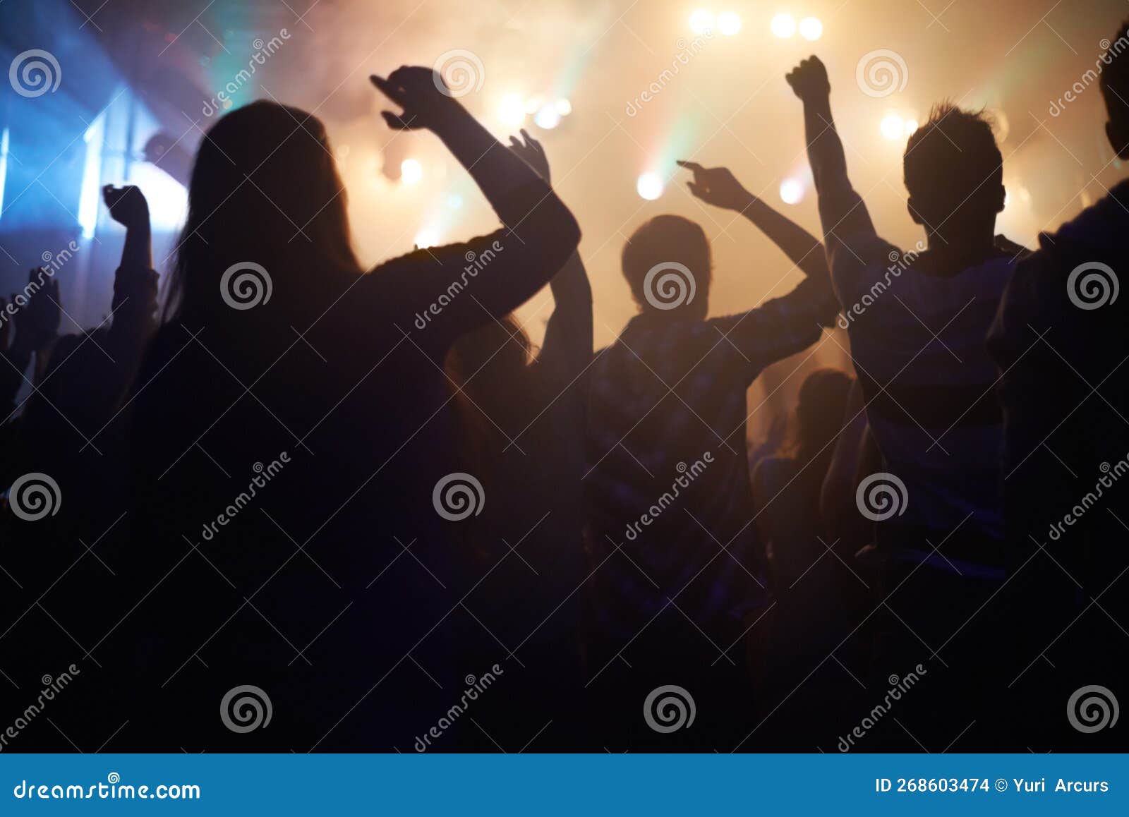 Music-inspired Movement. Adoring Fans at a Rock Concert. Editorial ...