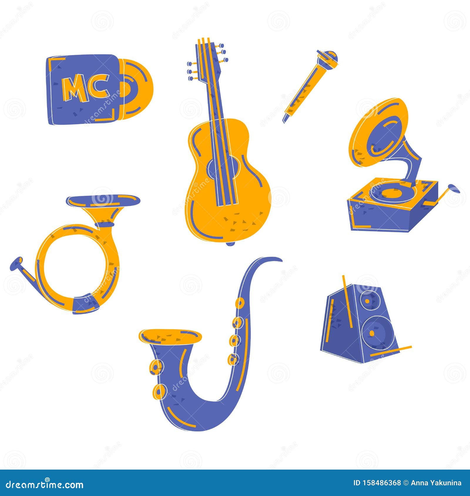 Music Vector Instruments and Accessories Stock Vector Illustration of