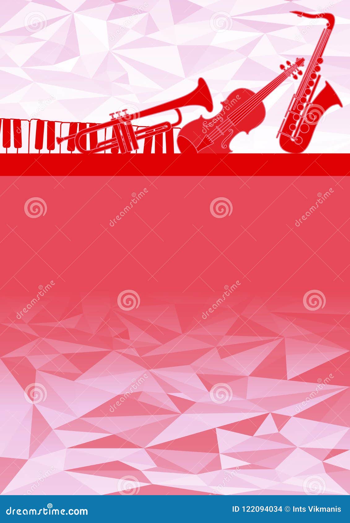 Music Instruments Gift Card Stock Vector Illustration of banner