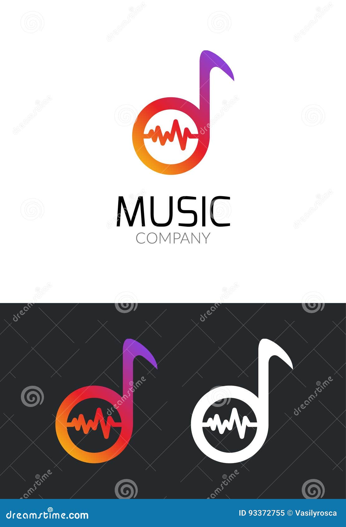 Music Logo Design Concept. Business Creative Icon for Musical ...