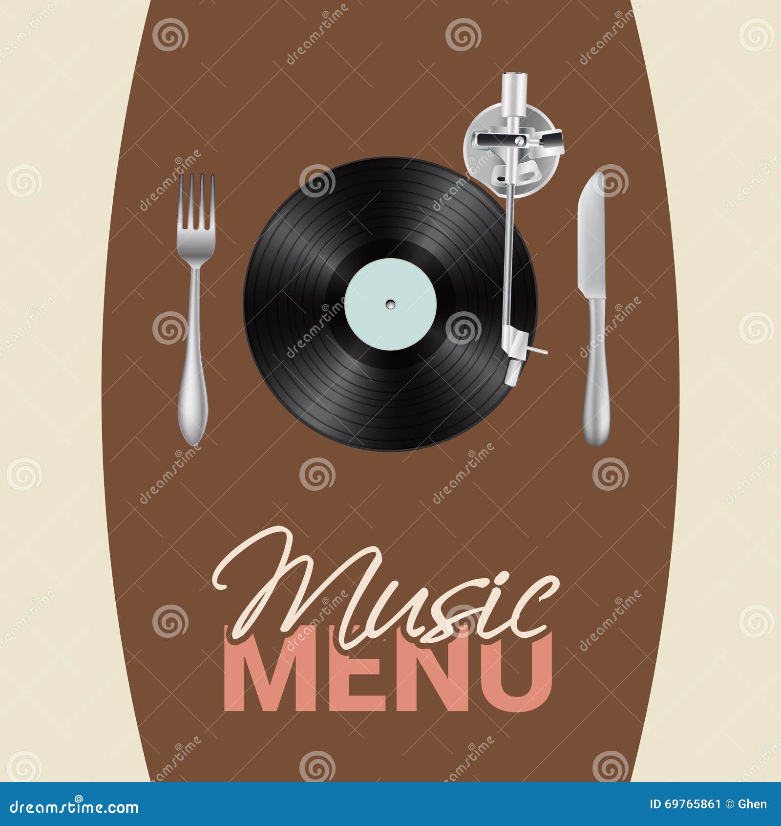 Music menu stock vector. Illustration of creative, meal 69765861