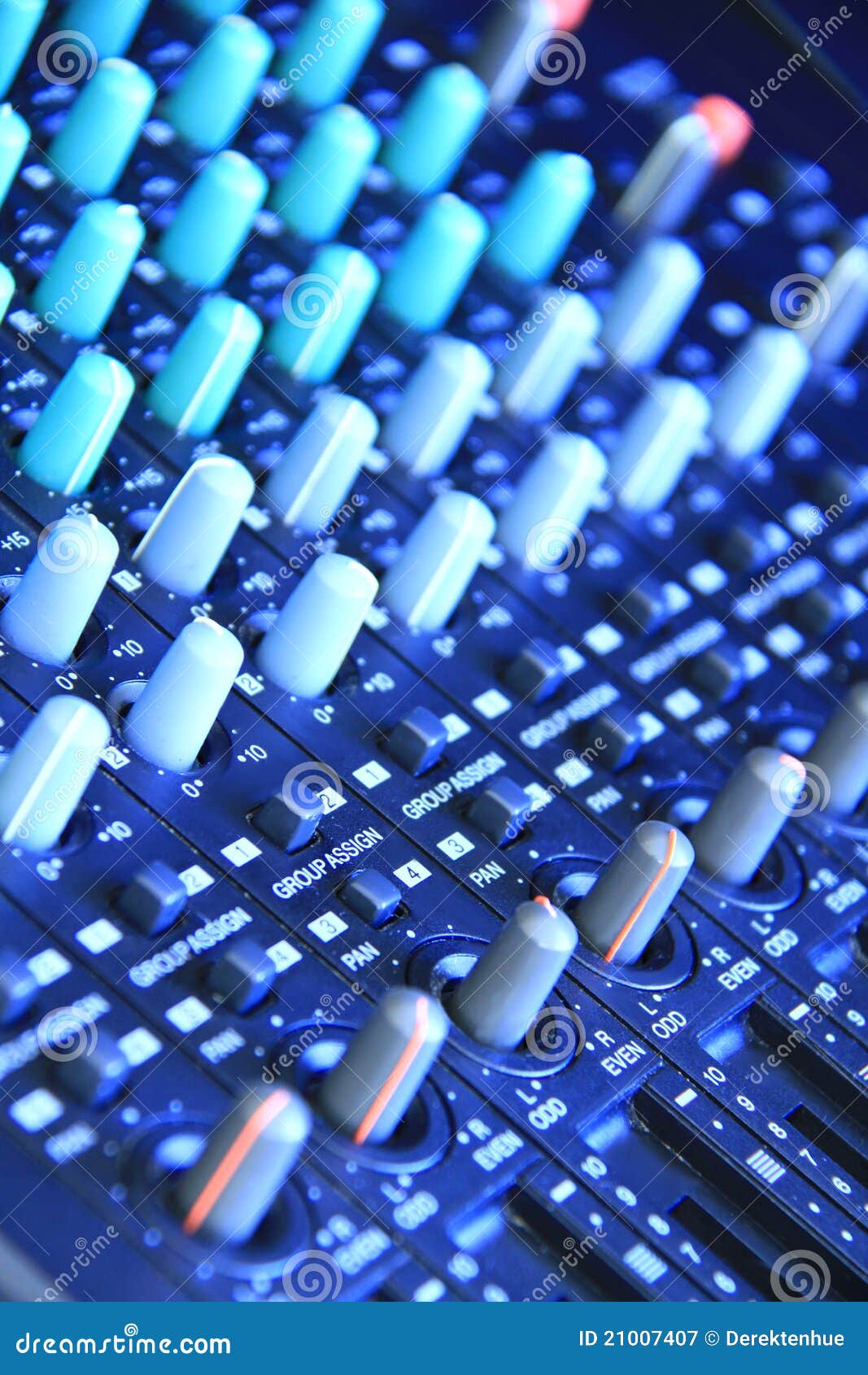 Music mixer stock image. Image of channel, adjust, blue 21007407