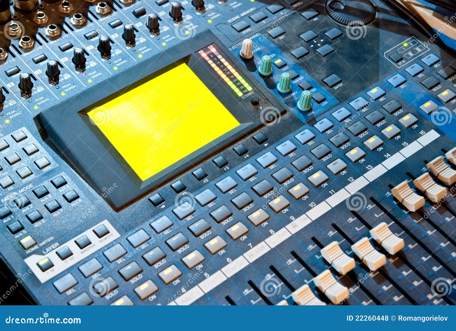 Music mixer stock photo. Image of electrical, macro, media 22260448