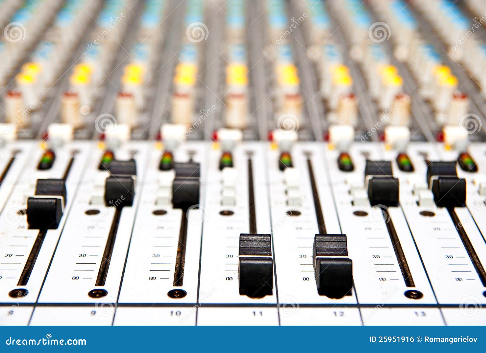 Music mixer stock photo. Image of band, knobs, audio 25951916