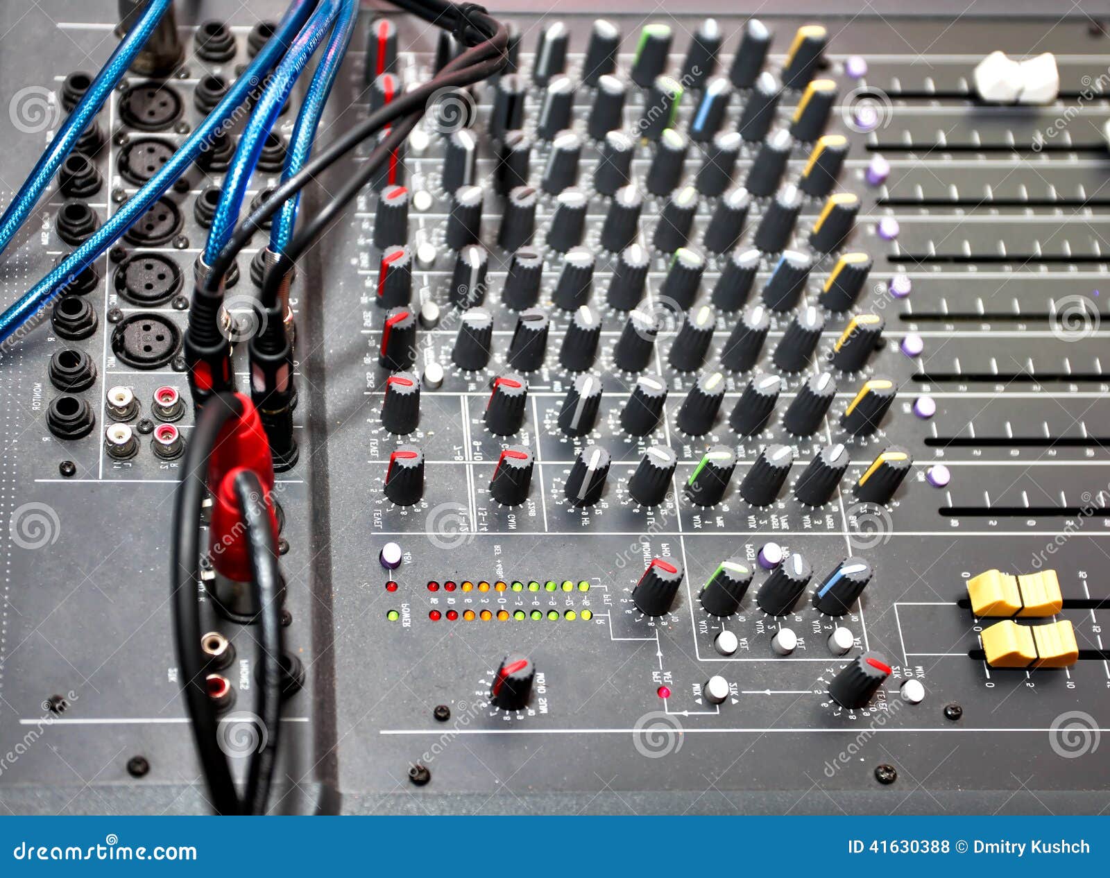 Music mixer desk stock photo. Image of mixer, concert 41630388