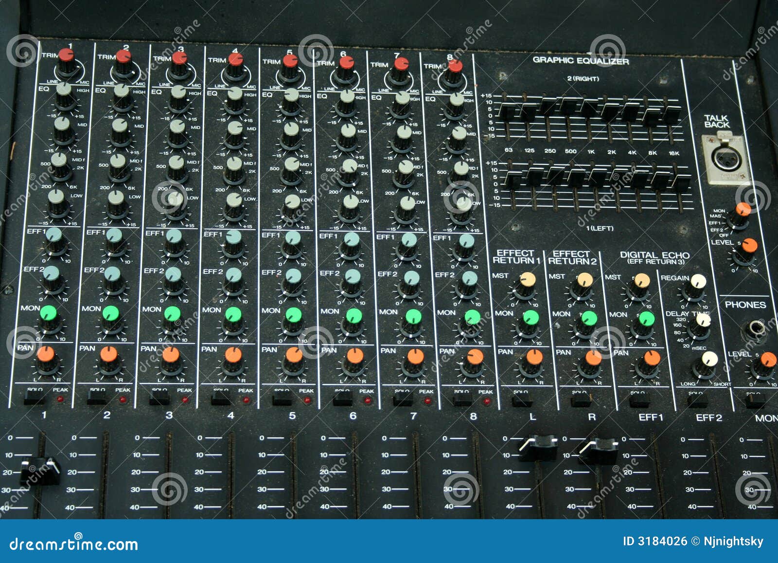 Music Mixing Board stock photo. Image of music, sound 3184026