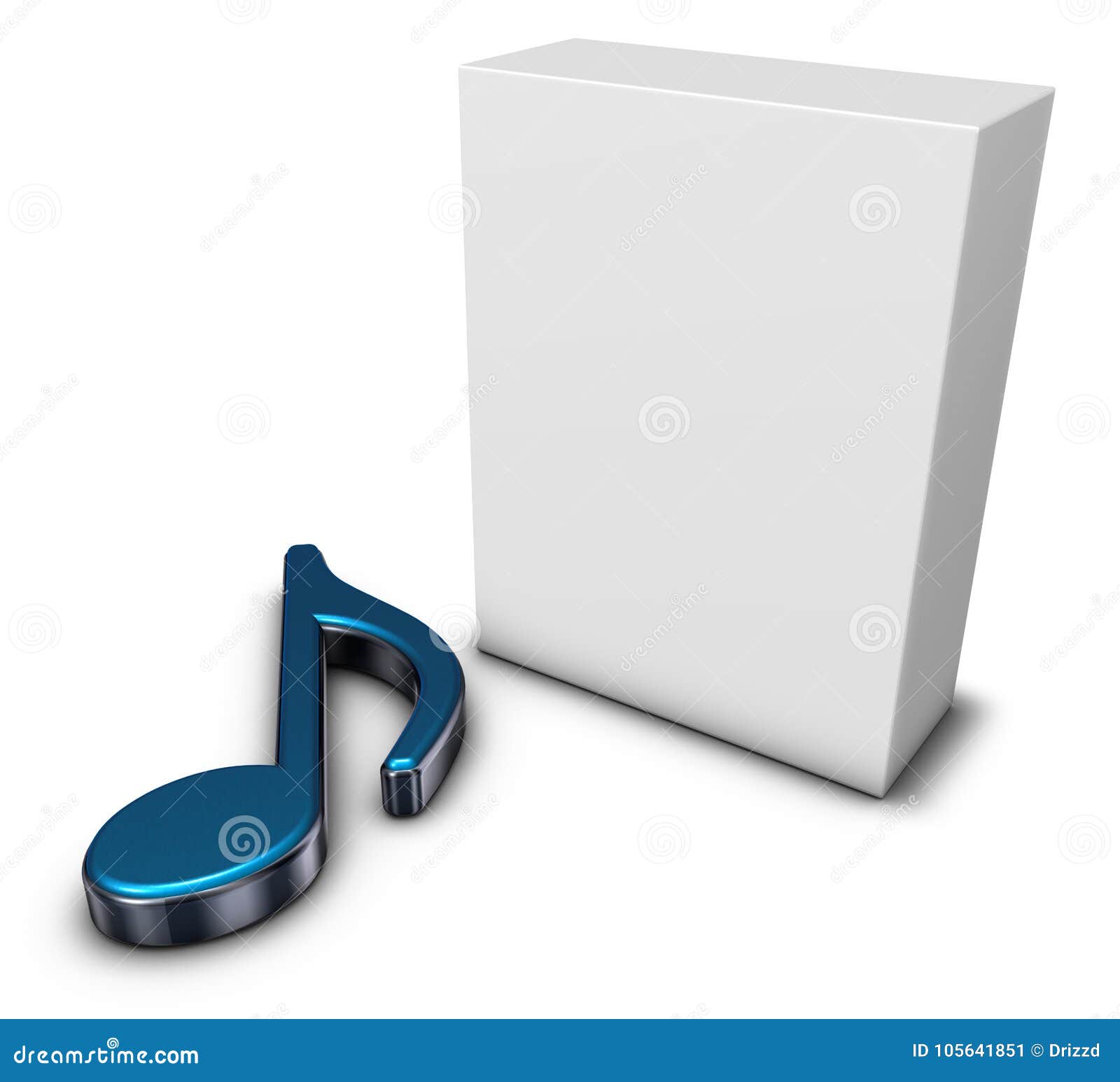 Music note and box stock illustration. Illustration of harmony 105641851