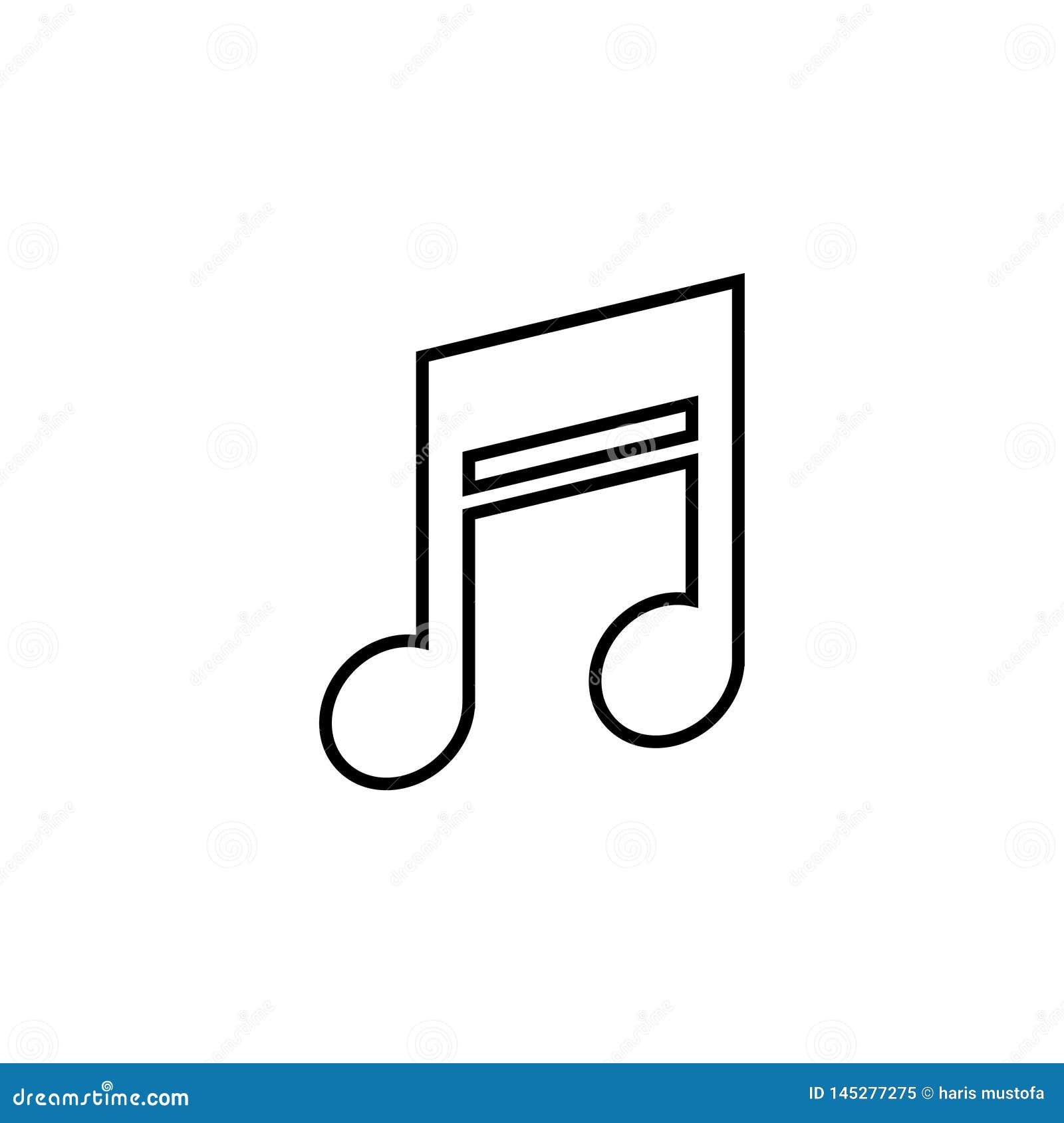 Music Note Graphic Design Template Vector Isolated Stock Vector