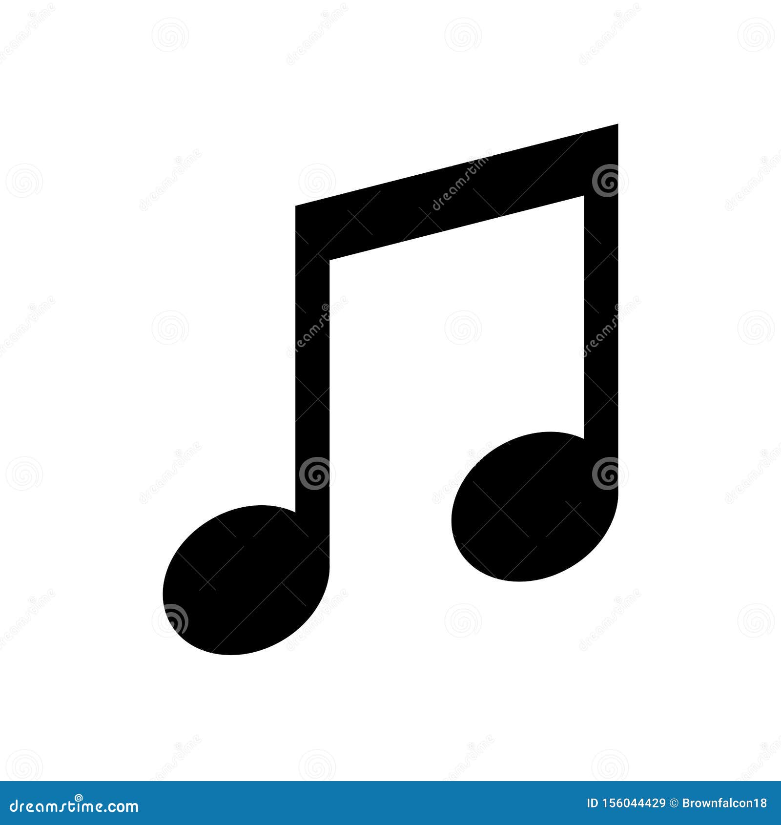 Music Note Icon Flat Vector Illustration Design Stock Vector