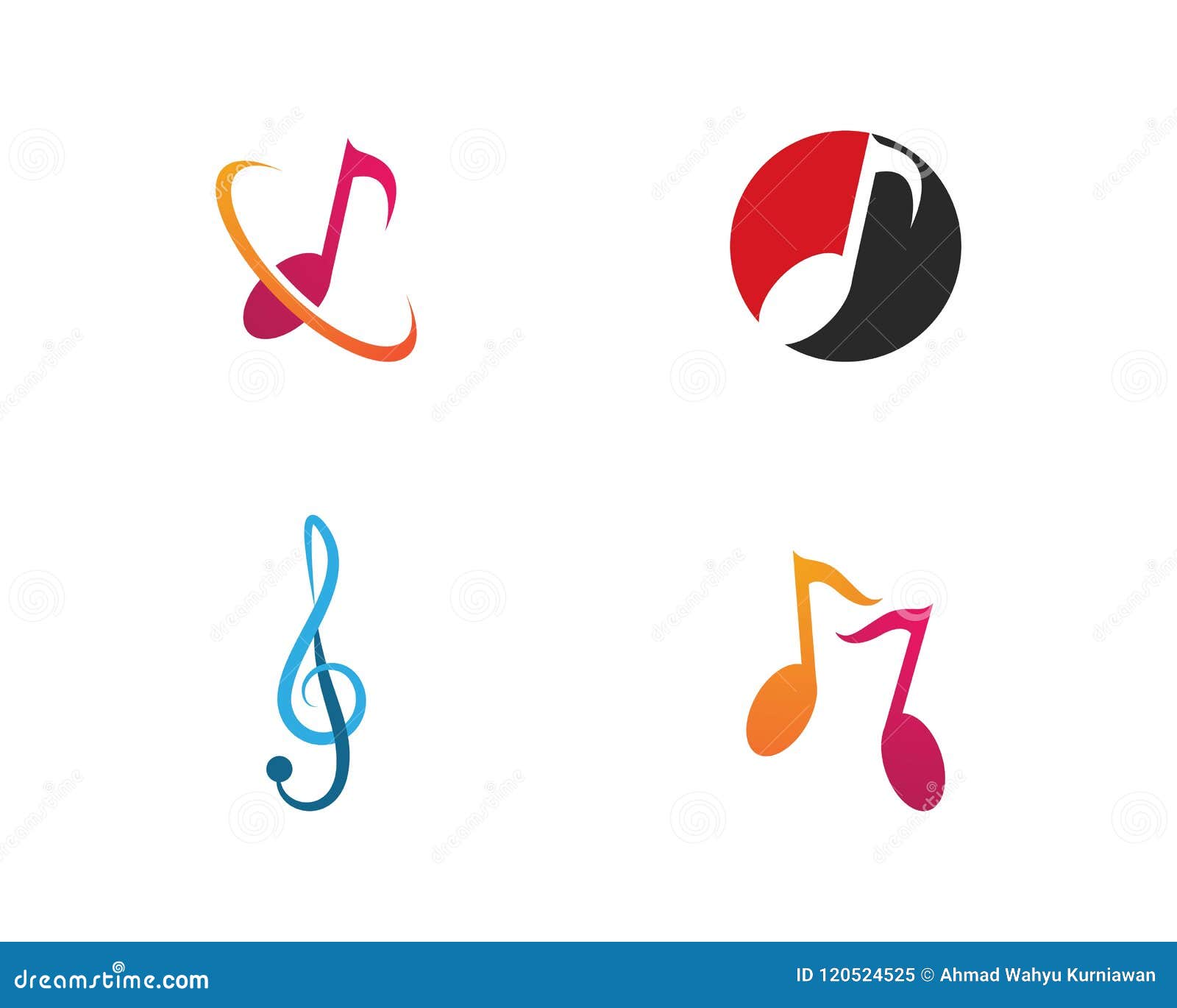 Music note Icon stock vector. Illustration of sound - 120524525