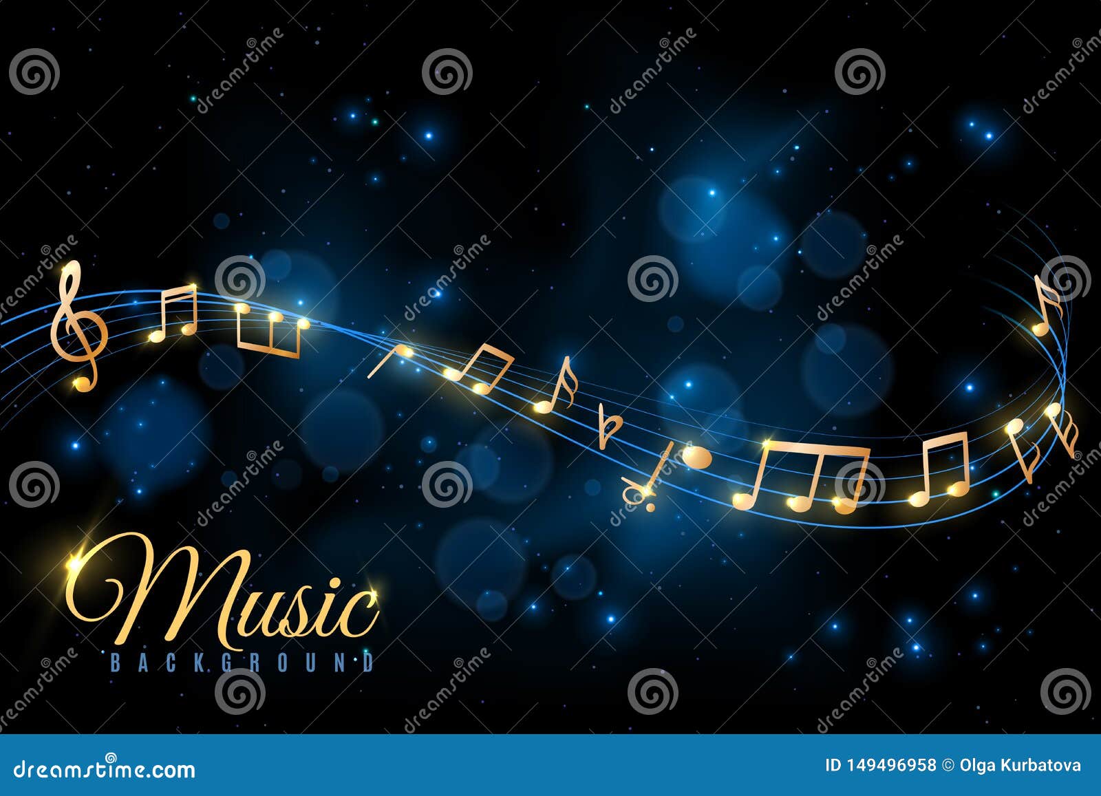 music note poster. musical background, musical notes swirling. jazz album, classical symphony concert announcement