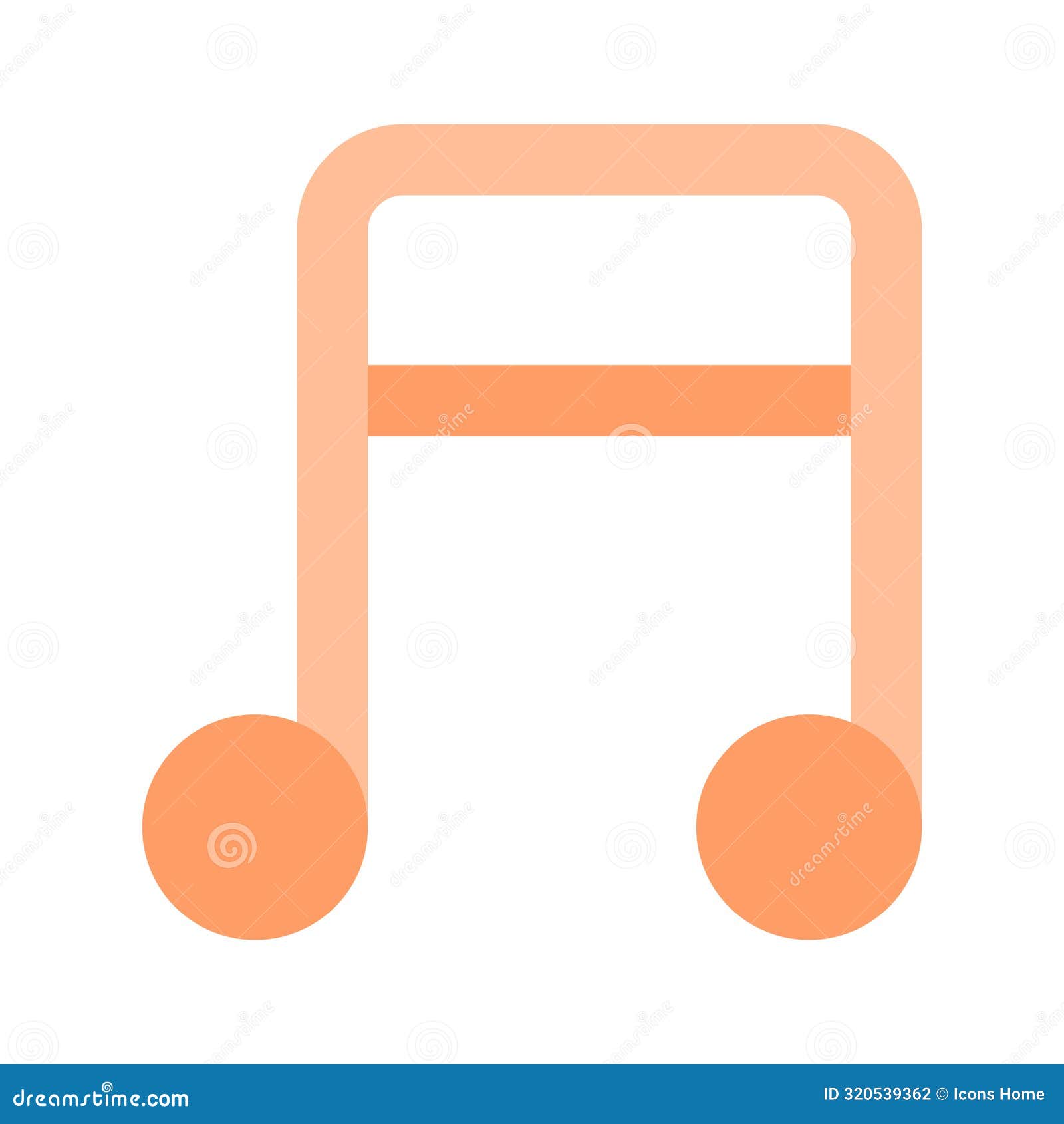 music note, song, melody or tune  icon for musical apps and websites, trendy 