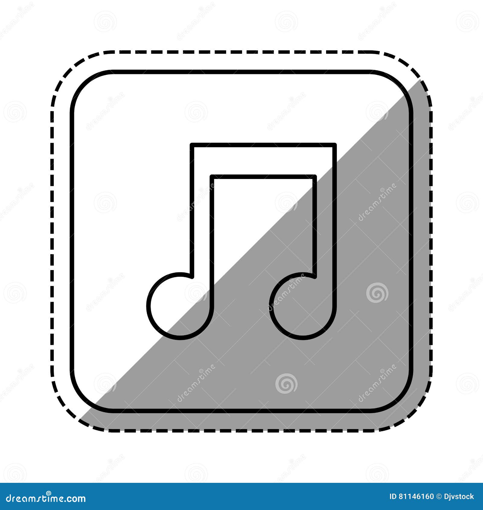 Music note symbol stock vector. Illustration of record 81146160