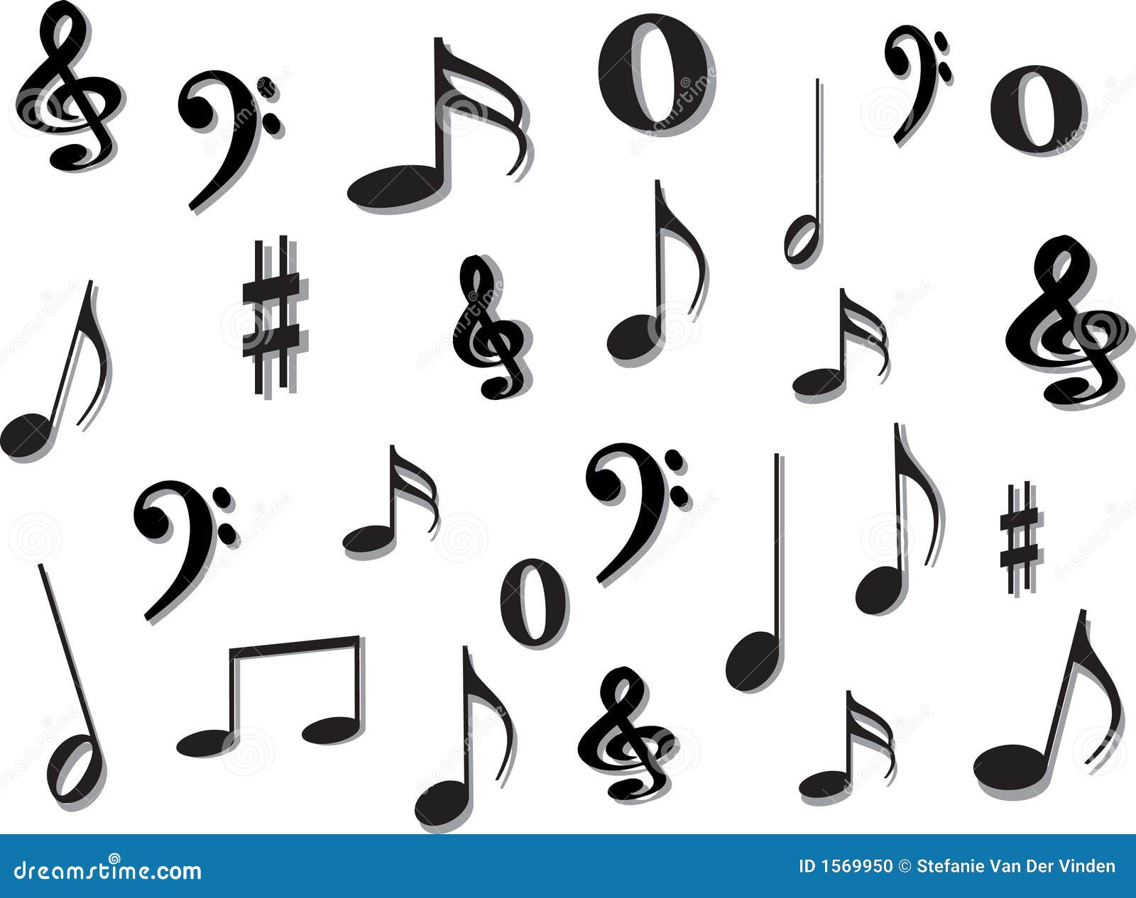 Music notes stock ve